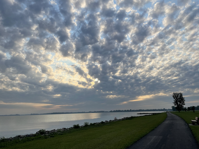 Sunrise over the lake
